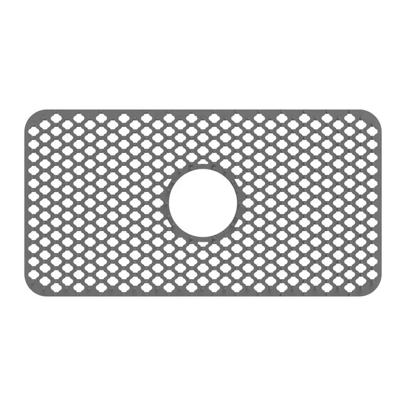 

Silicone Sink Protector Kitchen Sink Protector With Drain Hole Non-slip Porcelain Sink Grid Liner Pads 62.5x33cm For Water