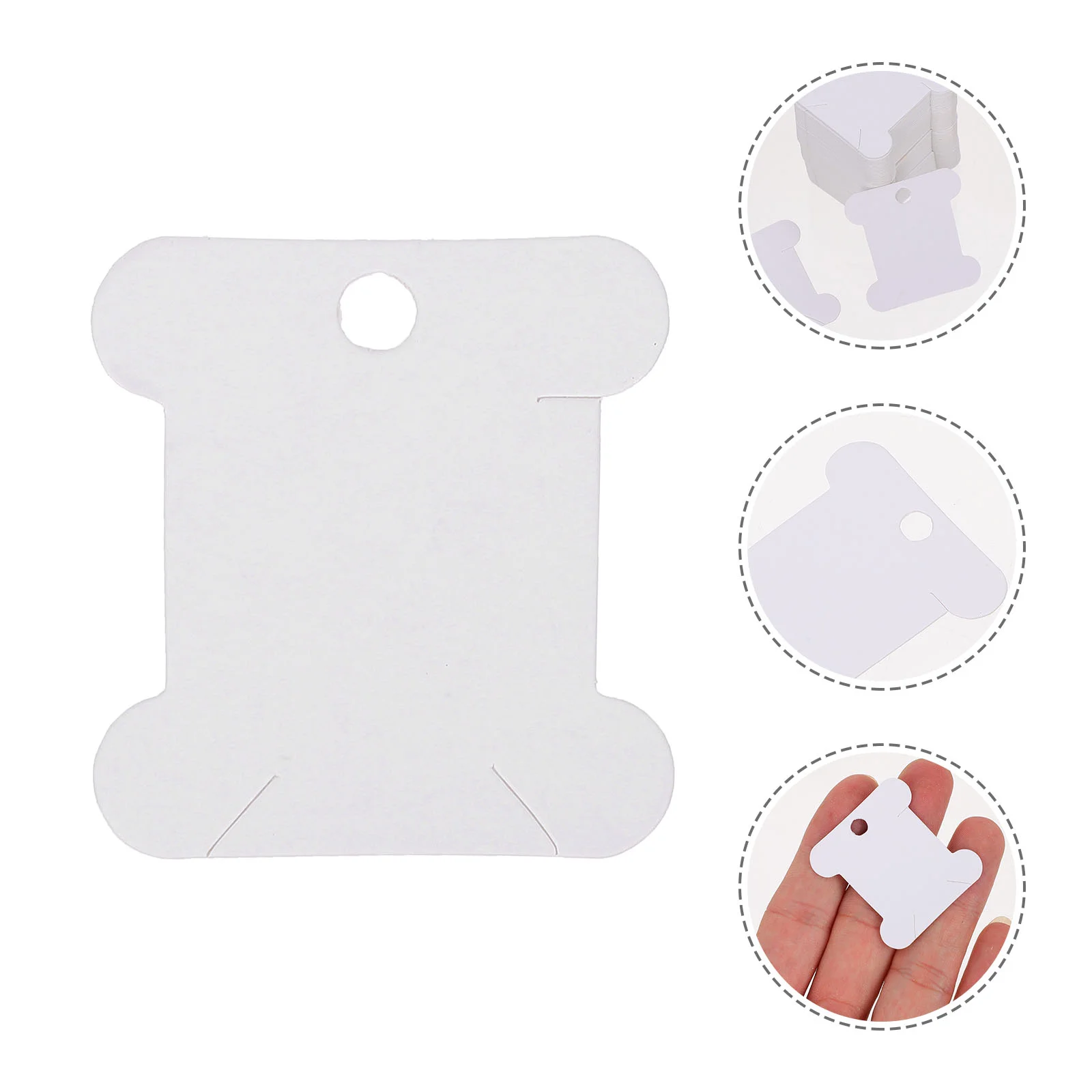 

Thread Bobbins Cross Organizer Craft Cotton Floss Embroidery Holder Winding Diy Board Winder Sewing Paper Plastic Threads White