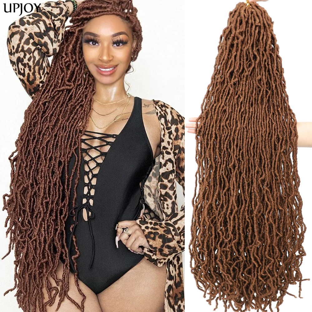 #30 Brown Synthetic Faux Locs Crochet Braids Hair Dreadlocks Soft Hook Dreads Crochets Braids cheveux Braiding Hair Extensions