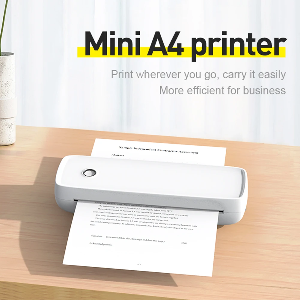 

Принтер для печати этикеток A4, портативный принтер для печати неправильных вопросов, Bluetooth, 2600 мАч