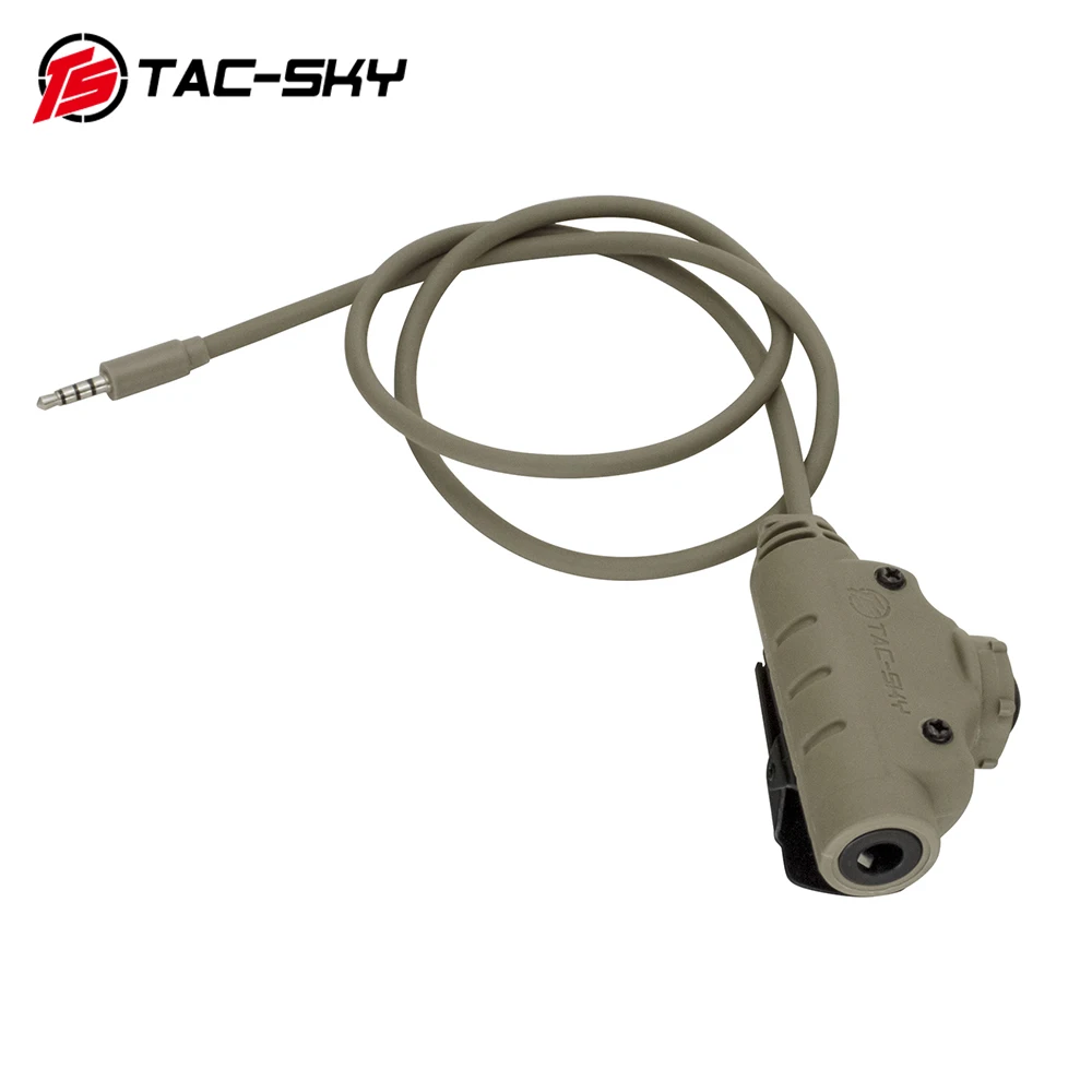 TS TAC-SKY Tactical Headset PTT Plug 3.5mm Adapter Tactical Push to Talk Phone PTT U94 V2 PTT Compatible with PELTOR COMTAC