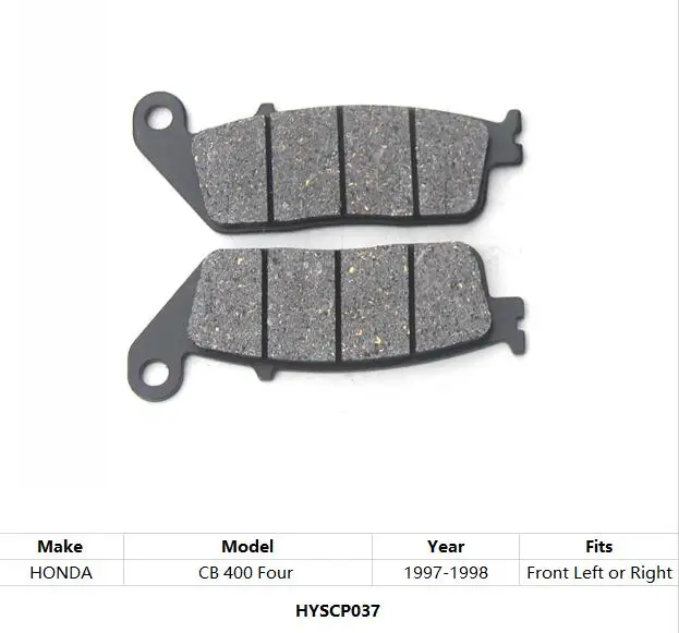 Передние и задние тормозные колодки мотоцикла подходят для HONDA CB400 F