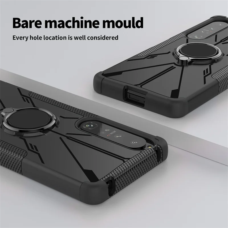 For Sony Xperia1 IV Case For Sony Xperia1 IV Cover Ring Armor Shockproof Protective Phone Bumper For Sony Xperia1 IV