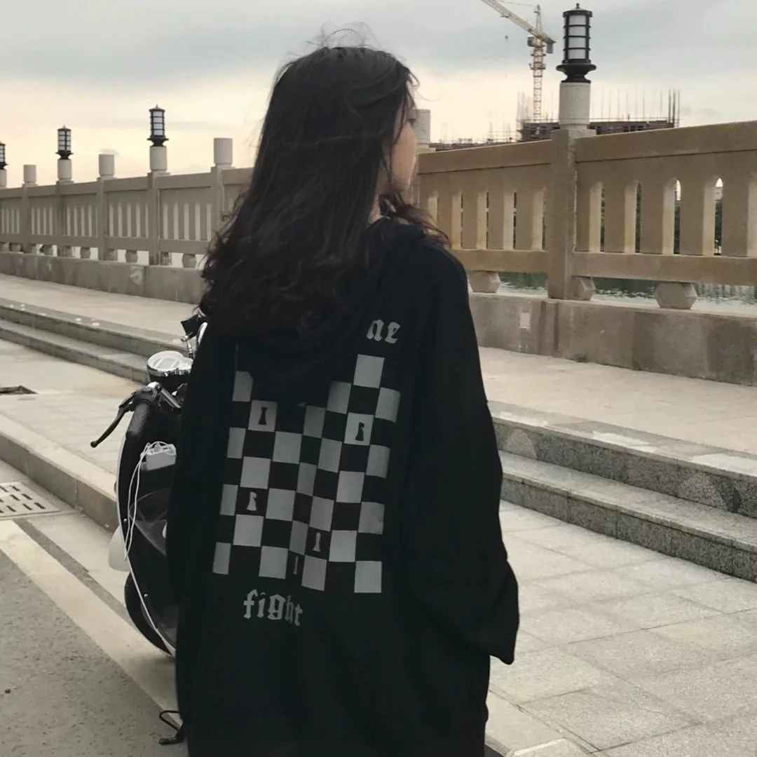 

America Vintage High Street Women Harajuku Hoodies Men Hip Hop Plaid Gothic Hoodies Streetwear Y2k Pullover Grunge Kpop Clothes