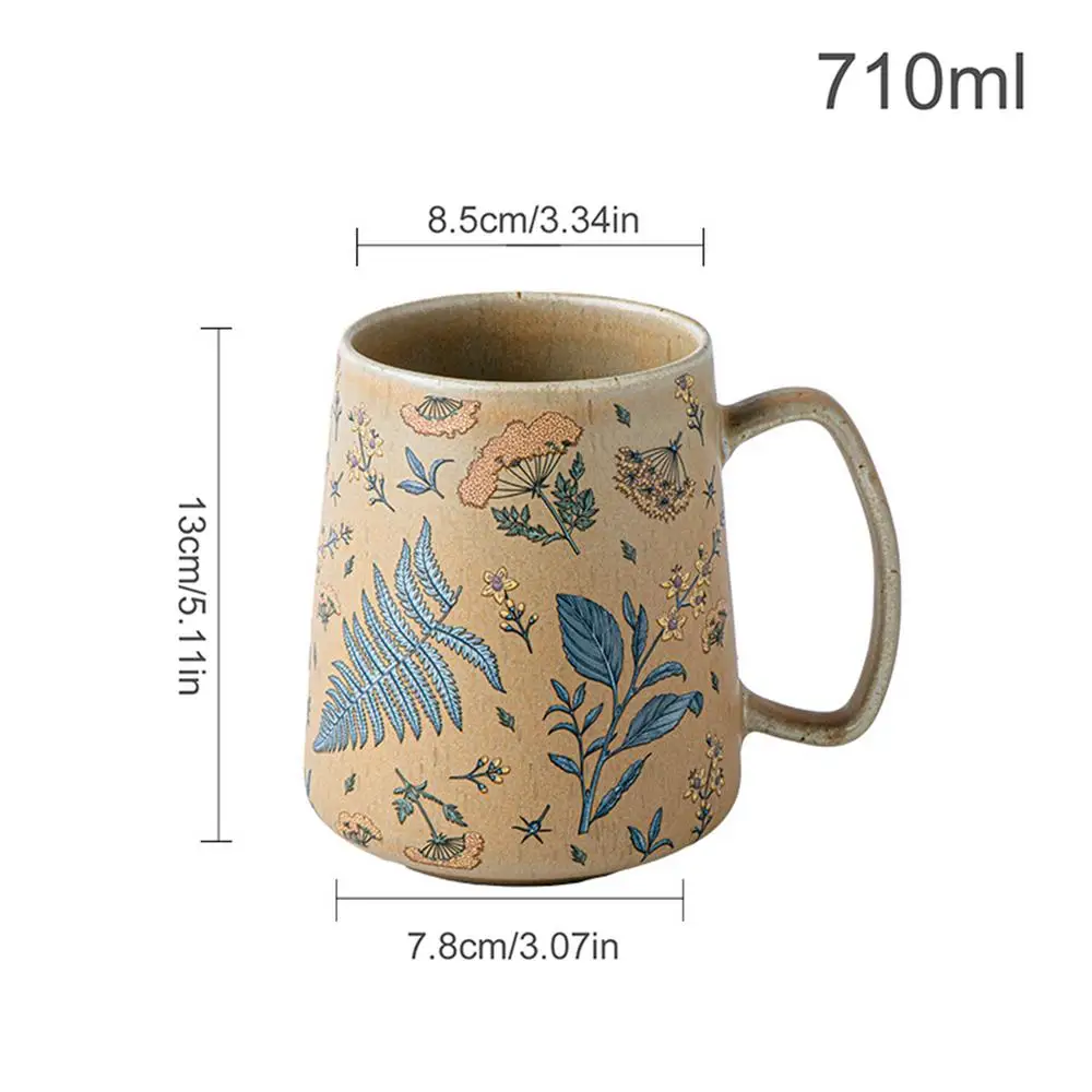 

Большая керамическая кружка с цветочным рисунком 710 мл