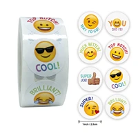 500pcs sticker for kids kawaii smiley face school teacher reward label cute stationery pretty gift children stickers aesthetic