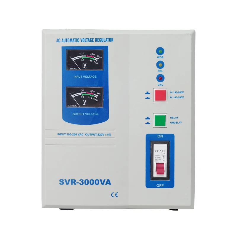 Фото Промышленный однофазный стабилизатор напряжения (AVR) 5 кВА 220 В с широким диапазоном входного напряжения для бытовой техники, офисов и магазинов в зонах низковольтного электроснабжения №1