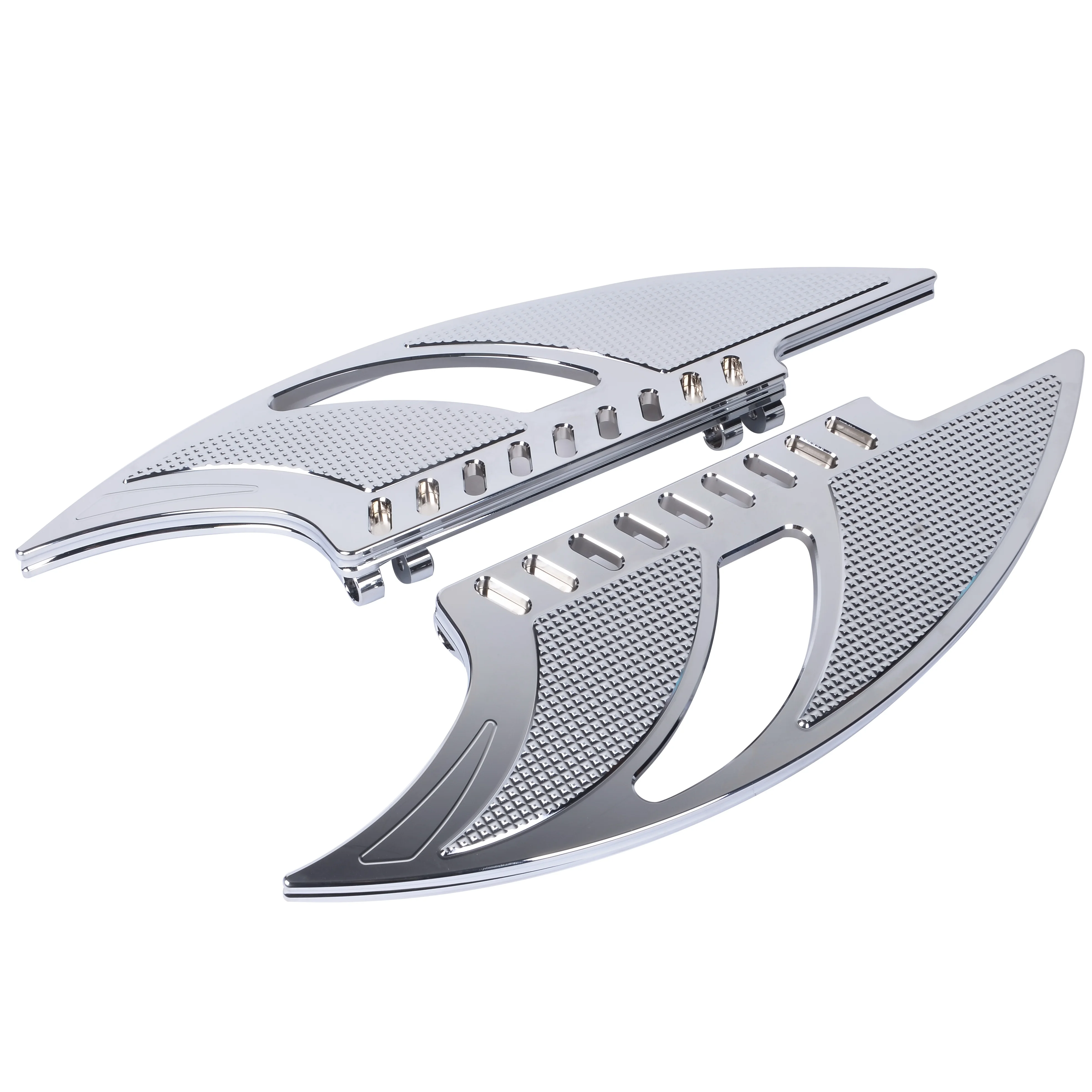 

Motorcycle Floorboards Passenger Driver Foot Pegs Hollow Blade Pedals Fit for Harley Sportster Touring Electra Glide Road King