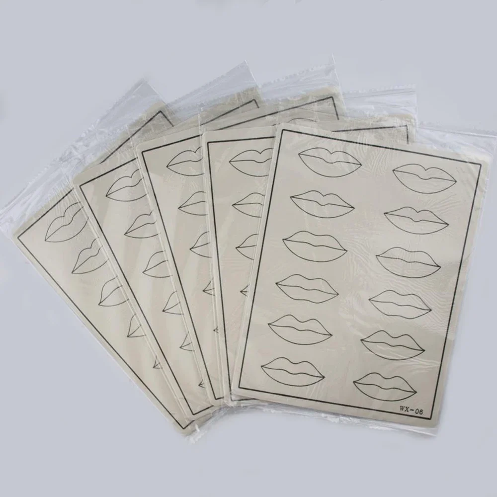 20 шт. косметический лист для практики нанесения татуировок на губы
