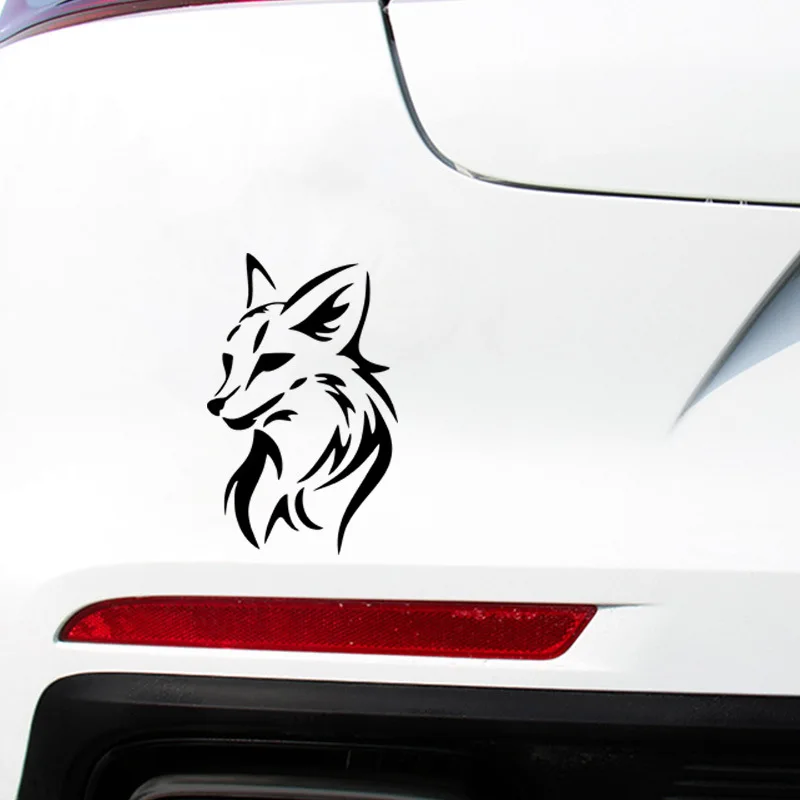 Креативные автомобильные наклейки с лисьей головой 10x15 8 см декоративная