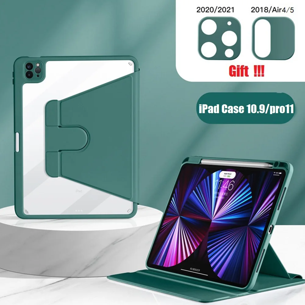 

Ultra Slim Case for iPad 10.2 Inch 9th/8th/7th Generation 2021/2020/2019 with Pencil Holder Clear Transparent Back Hybrid Shell