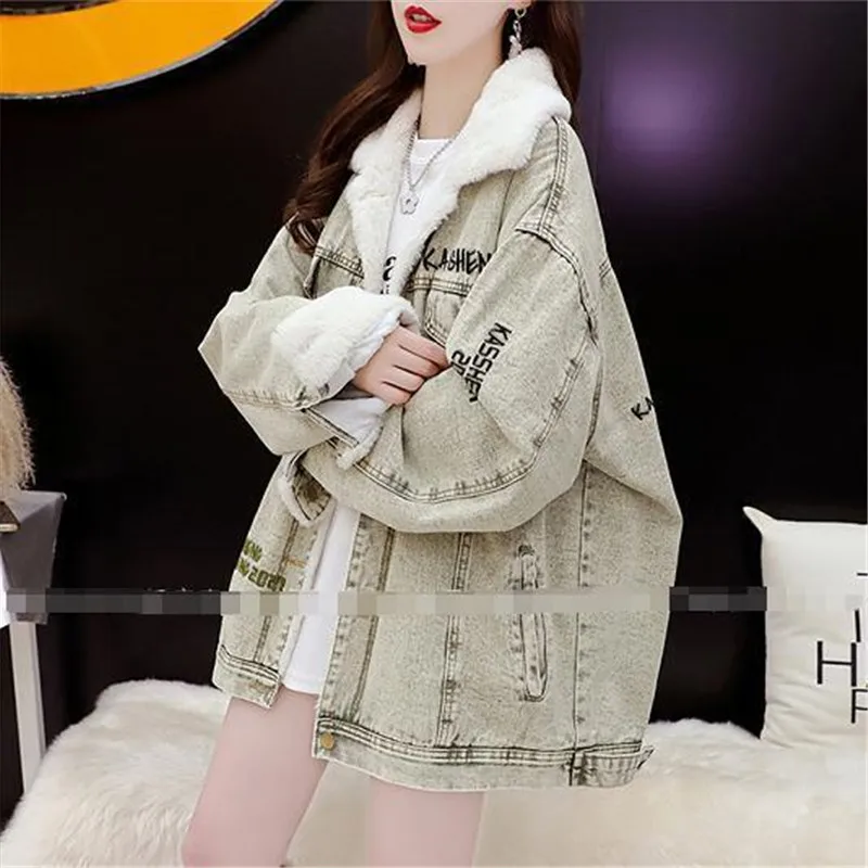Утепленная джинсовая куртка Velvev женская верхняя одежда новинка сезона