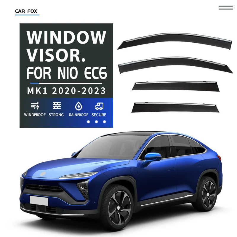 

Пластиковый козырек для окон NIO EC6 2020-2023, защита от солнца, дождя, для NIO EC6 2020-2023