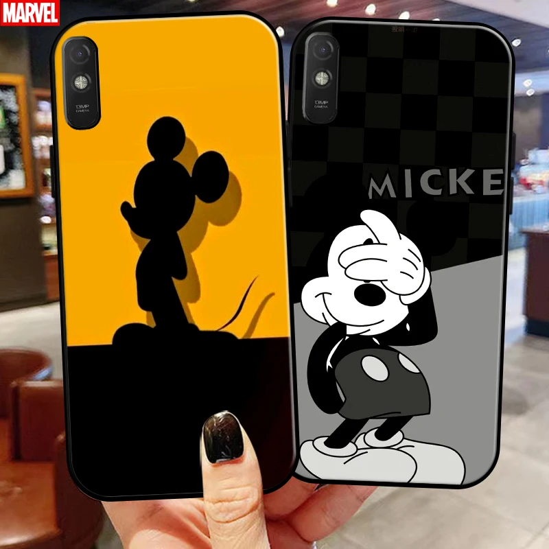 

Piuto Mickey Minnie Mouse For Xiaomi Redmi 9A 9AT 6.53 Inch Phone Case Black Funda Carcasa Silicone Cover Back Soft