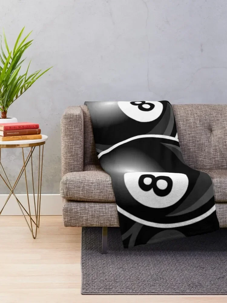 Бильярдное черное 8-мячевое черно-белое одеяло туристические полярные одеяла