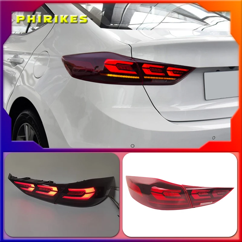 

Car Styling LED Complete Tail Lamp for Hyundai Elantra Taillights 2016-2019 Rear Light DRL+Turn Signal+Brake+Reverse light