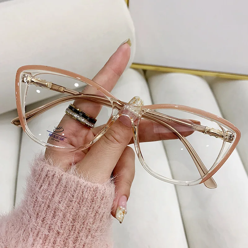 

Tr90 Cateye Antiblue Light Glasses Butterfly Eyeglasses Frame For Women Optical Eyewear Brand Fashion Luxury Designer Eye Glass