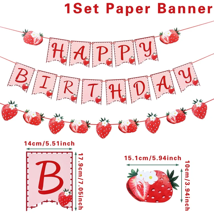 

Клубничный набор для дня рождения Wayfun