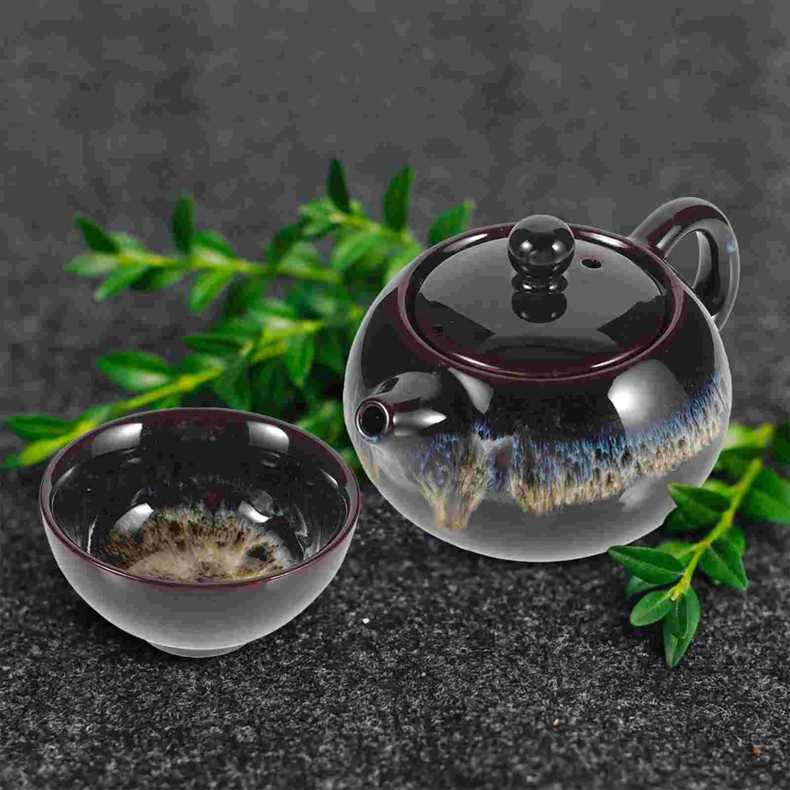 

1 Set of Tea Sets With Teapot Teapot And Cup Set Ceramic Tea Set Tearoom Accessories Teapot Set Tea Cup Teapot Set