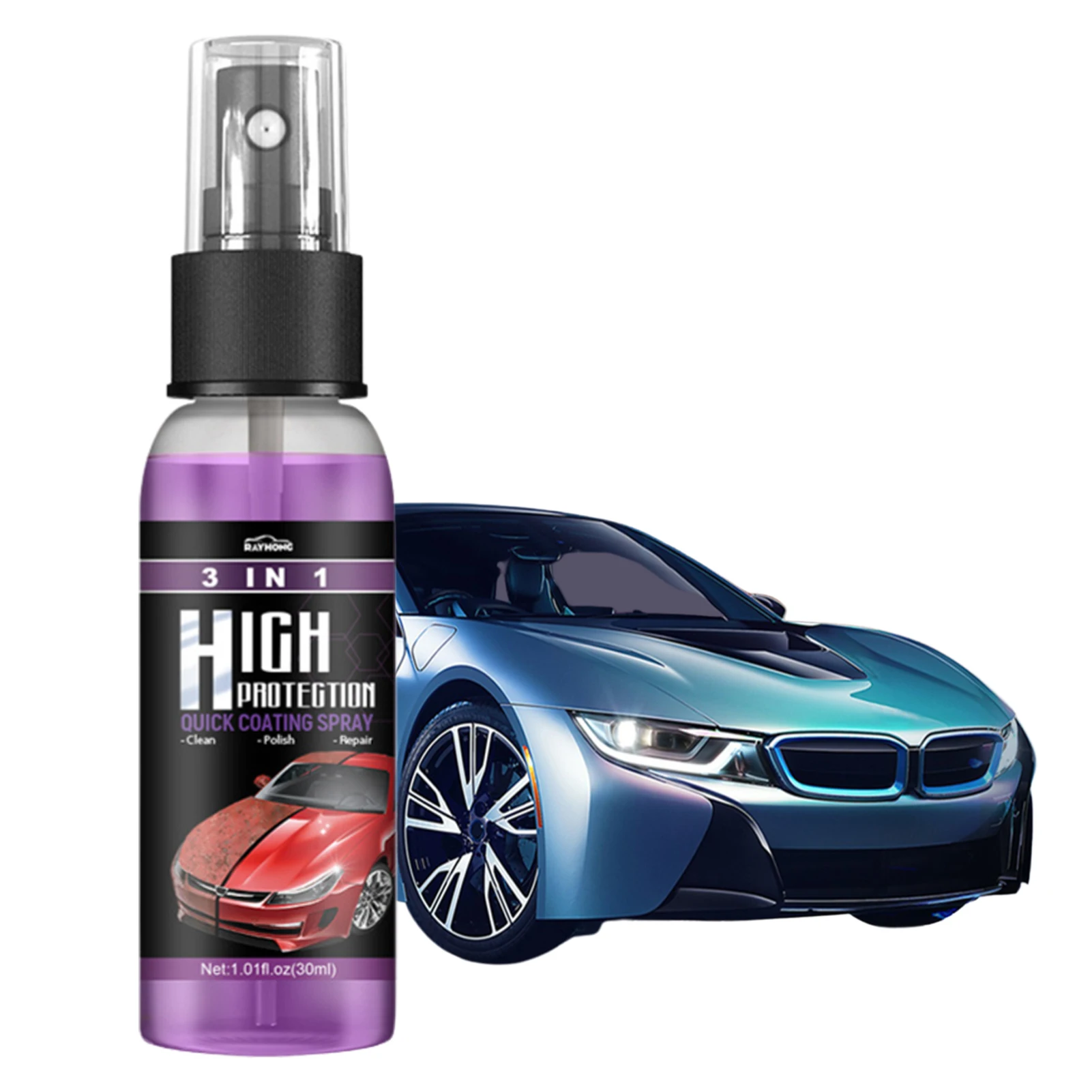 

3 In 1 Quick Coating Spray High Protection Car Shield Coating Car Paint Repair Car Exterior Restorer Ceramic Spray Coating Quick