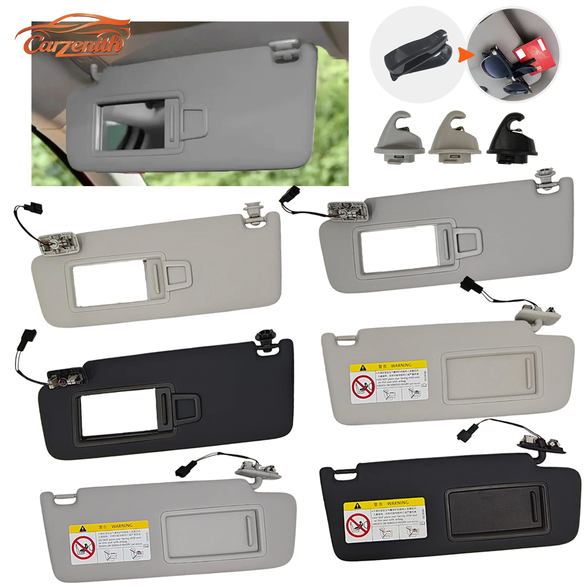 Фото Солнцезащитный козырек для VW Tiguan AD1 Mk3 Allspace, SEAT Leon 5F Mk1 Mk2 Ibiza Ateca Tarraco Toledo Mk4 Ibiza Mk5, Audi A1 Q3 Q4 ID.3 ID.4 №1
