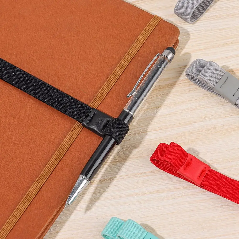 

Pencil Clip Office Supplies Stationery Organizer Elastic Band Pen Holder Notebook Core Rope Pen Holder Clip For A5/A6