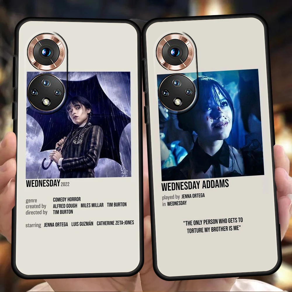 

Wednesday Addams Family TV Show Phone Case For Honor 50 10i 20i Pro Cover Bag For Honor 20 20S 10 9 8A 8S 8X 7A 5.7inch 7X Shell