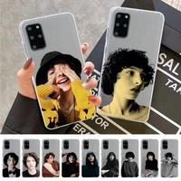 fhnblj finn wolfhard phone case for samsung a51 a52 a71 a12 for redmi 7 9 9a for huawei honor8x 10i clear case