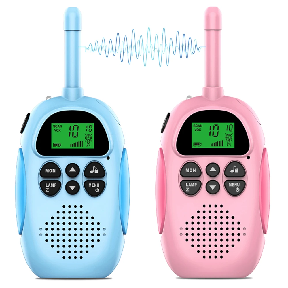 2PCS Mini Walkie Talkie  Kids Toys Handheld Two Way Radio For Children Flashlight Safe Power Comunicador Child Cute Walky Talky