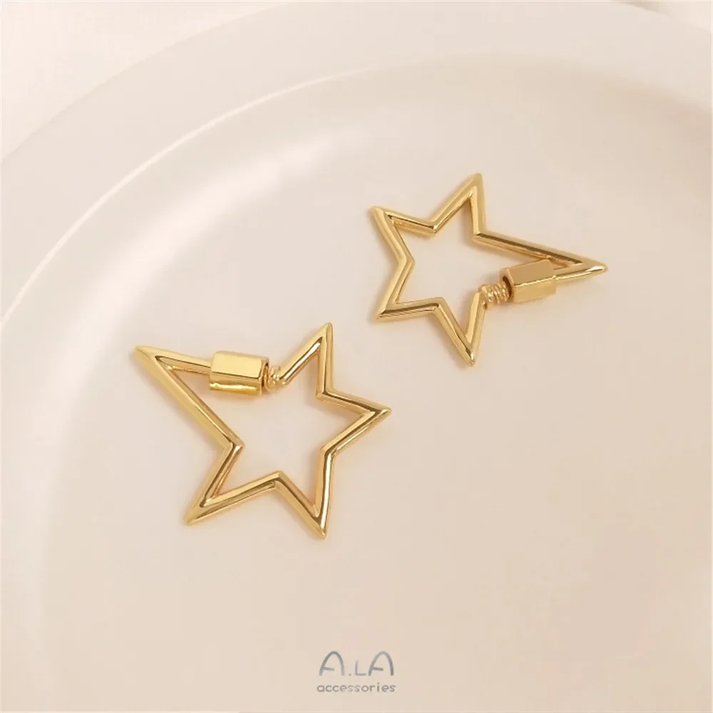 14 К позолоченное сердце звезда геометрия фаркоп кулон аксессуары сделай сам