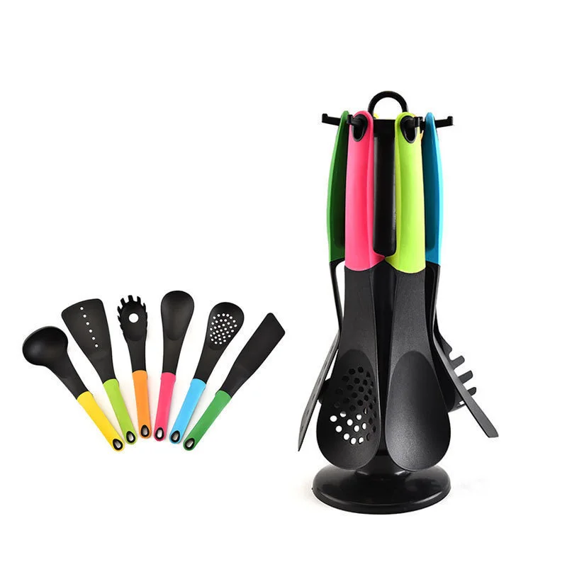 

Набор силиконовых кухонных принадлежностей 7 шт., ковш для приготовления пищи, дуршлаг для макаронных изделий, антипригарная сковорода, пос...