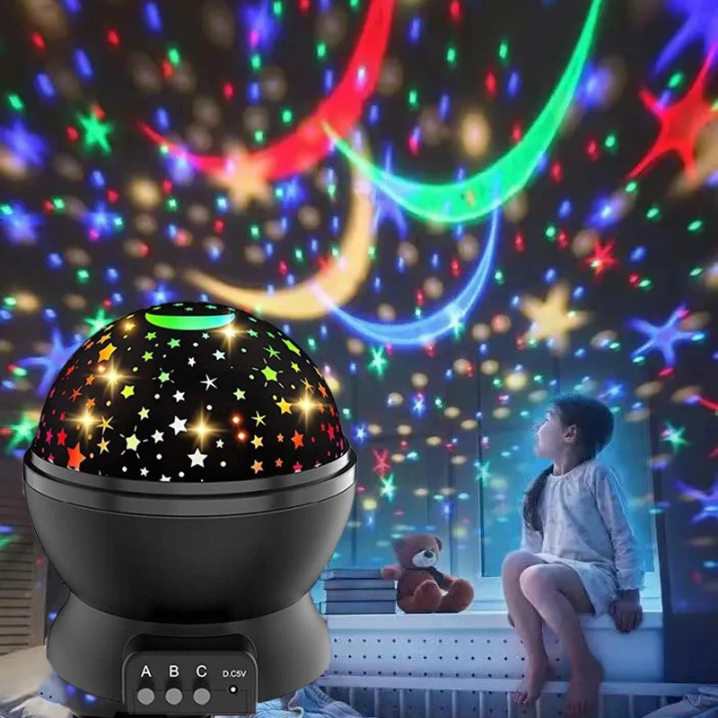 

Starry Projector Night Light Rotating Sky Moon Projection Lamp Galaxy Night Lamps Starlight Christmas Lights for Child Kids Gift