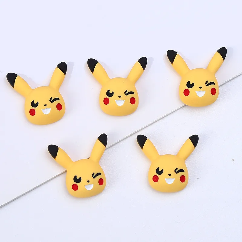 

10pcs Cute Cartoon Pikachu Cream Glue Phone Case Resin Jewelry Accessories DIY Material Shoes Decorative Handwork Accessories