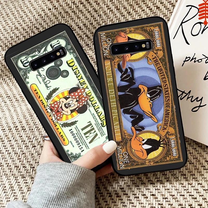 

Luxury Dollar Mickey Minnie Mouse Phone Case For Samsung Galaxy S10 Plus S10E S10 Lite For Samsung S10 5G Carcasa Funda Soft