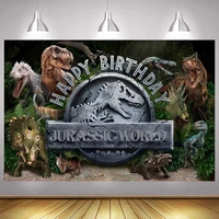 jurassic world dinosaur backdrop kids wild forest sofari happy birthday party photography background animal photographic banner