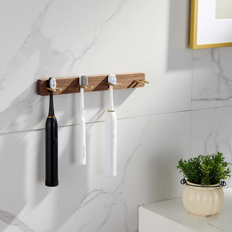 

Подставка для зубных щеток, из цельной древесины, настенная, многофункциональная
