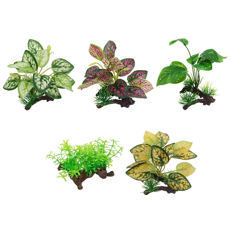 

Artificial Driftwood Branch Aquarium Plastic Plant Hide Fish Tank Ornament B03D