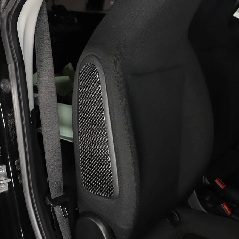 

2Pcs Car Interior Carbon Fiber Seat Side Trim Cover Panel Seat Modified Sticker for Benz Smart 453 fortwo 2016-2021