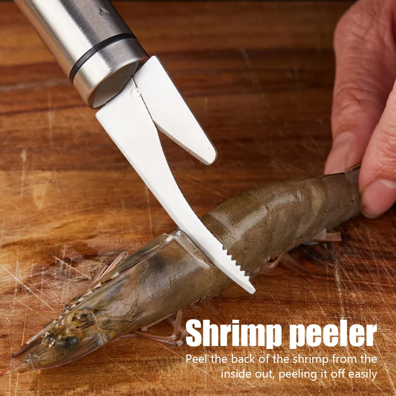 

Многофункциональный Быстрый нож для удаления лески креветок, нож для рыбной чешуи из нержавеющей стали, резак для лески креветок, кухонные гаджеты, инструмент для выскабливания
