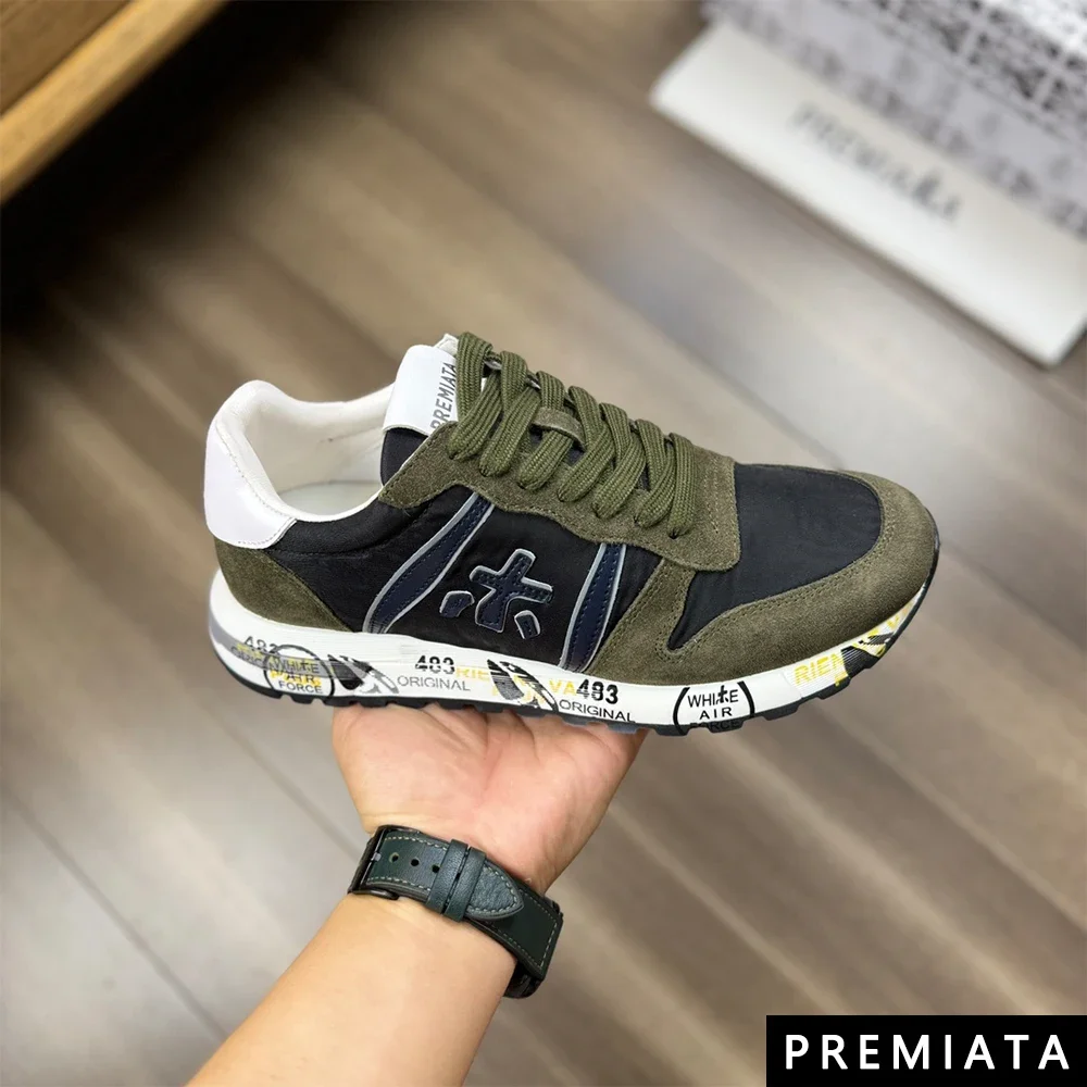 PREMIATA мужские нишевые замшевые сетчатые дышащие легкие кроссовки в стиле ретро