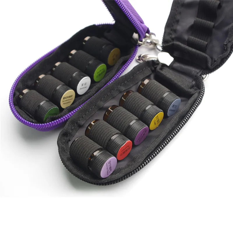 

10 Slot Bottle Essential Oil Case Protects 1Pc For 3ml Rollers Essential Oils Bag Travel Carrying Storage Organizer Organizador