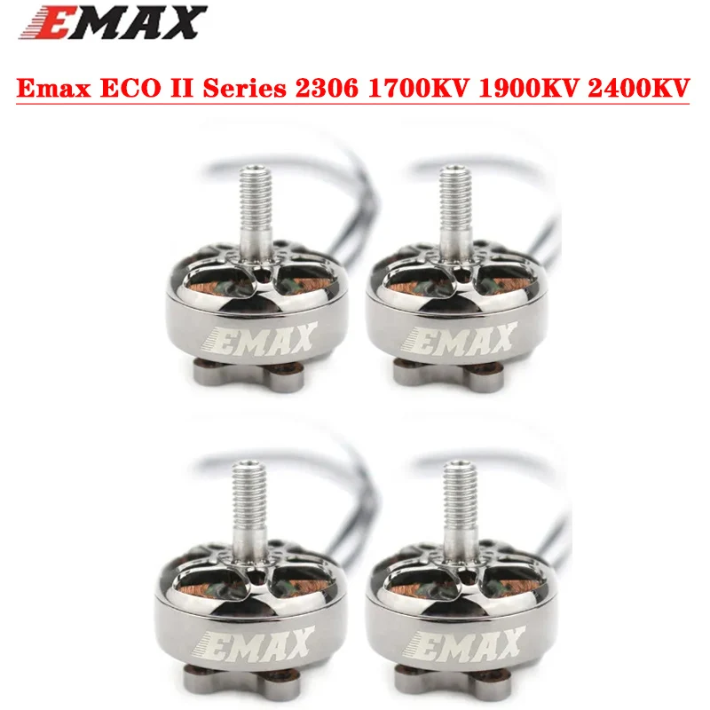 

4PCS Newest Emax ECO II Series 2306 1700KV 1900KV 2400KV Brushless Motor for RC Drone FPV Racing
