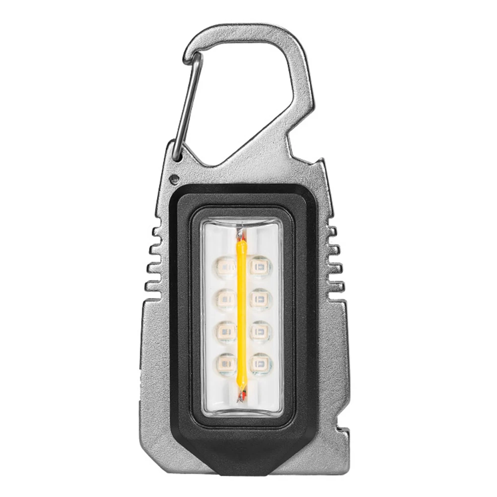 

500lm COB LED Flashlight Keychain Bottle Opener Camping Clip Repair Work Torch