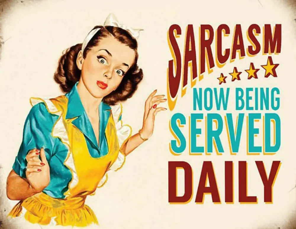 

Vintage Sarcasm Served Daily Humour Quote Pub Shed Man Cave Wall Metal SIGN