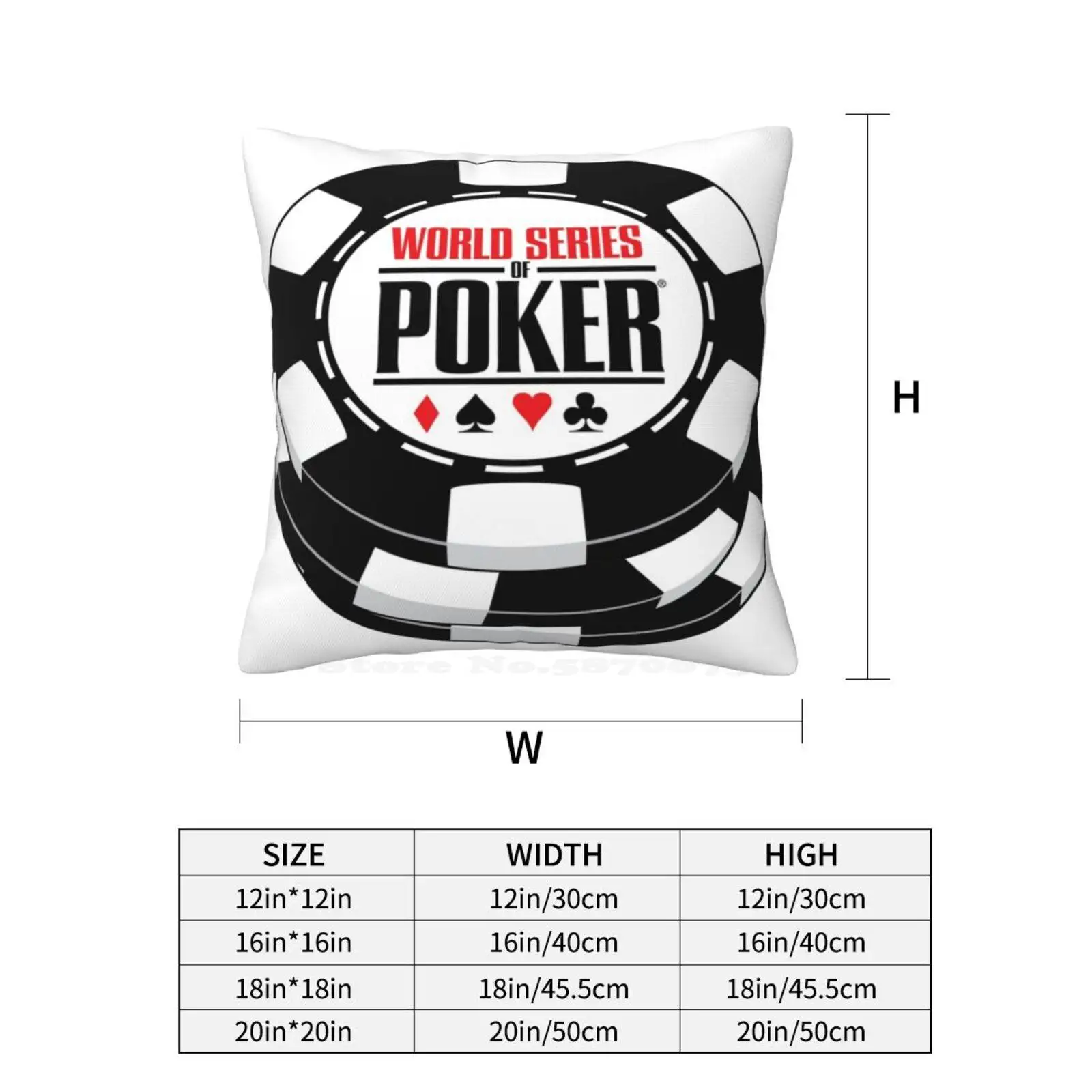 Wsop покерная спальня офисная обнимающая наволочка покер Техасская игра Holdem