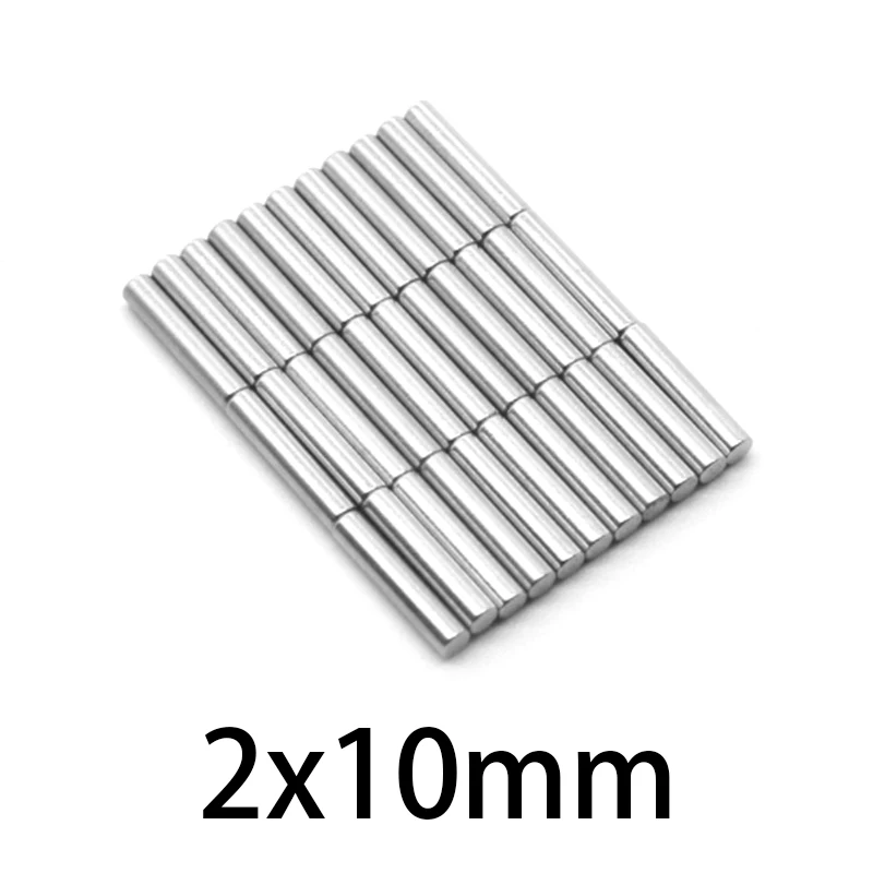 

10pcs 2x10mm Small Round Fridge Magnets N35 magnetic circular rare earth Magnet NdFeB Strong circle 2*10mm