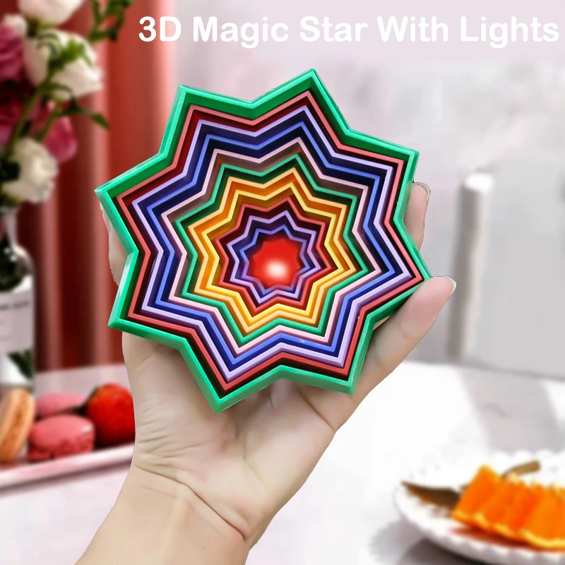 

3D Variety Magic Star Children's Educational Stereoscopic Geometry Cube Thinking Training Decompression Assembly Toys Gift