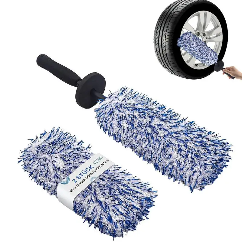 

Car Wash Super Brush Microfiber Premium Wheels Brush Non-Slip Soft Handle Easy To Cleaning Car Wheel Spokes Car Accessories tool