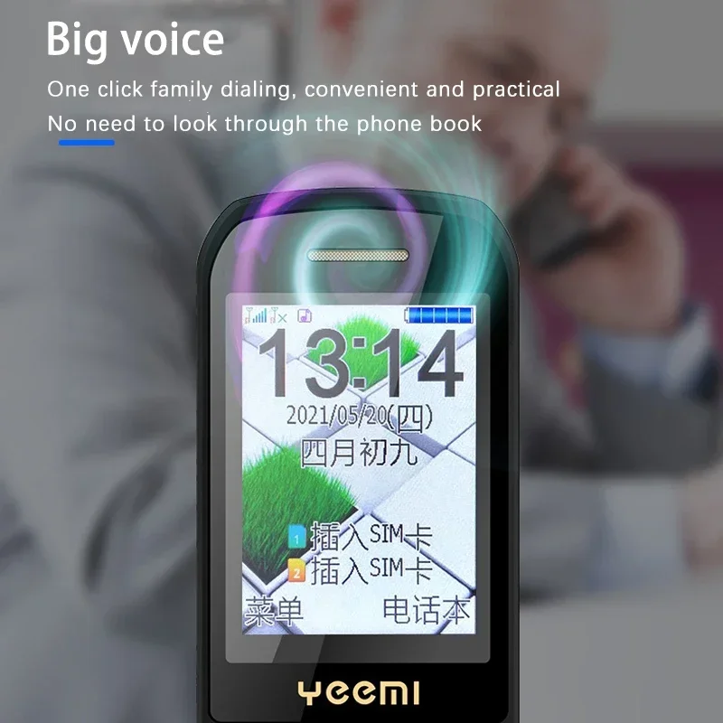 YEEMI G9000+ Флип-мобильный телефон 4G 2 6 дюйма Большая клавиатура Телефоны с двумя