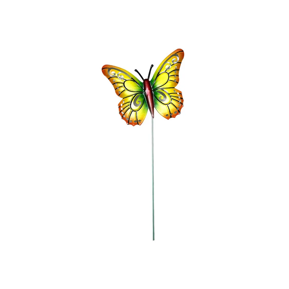 

1*Wrought Iron Butterfly Stakes Metal Butterfly Stakes Art Sculpture Outdoor Iron Ornament For Garden/Home Decor 11*11*2cm